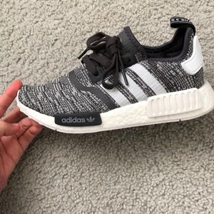 Grey and white adidas NMD